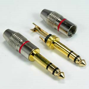 1/4 Inch Stereo Metal Plug Gold Plated