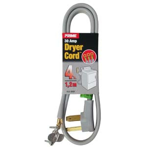 4Ft 10/3 30 Amp, 3-Wire Dryer Cord