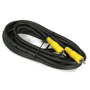 25Ft RCA M/M RG59 Cable Black