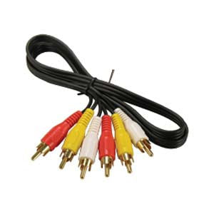 25Ft RCA M/Mx3 Audio/Video Cable Gold Plated