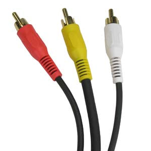 50Ft 3RCA (Coax Video+2 Audio) AV Cable Gold Plated