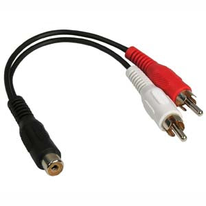 6inch RCA-Female to RCA-Male x2