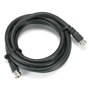 12Ft F-Type Screw-on RG6 Cable Black