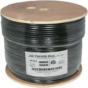 1000Ft RG6 CCS Quad Shield Direct Burrial Outdoor Cable