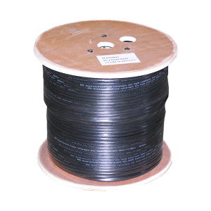 RG6Q COAX CABLE 1000FT BLACK PVC ETL