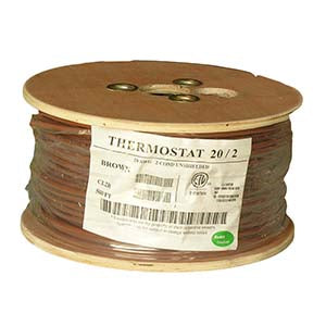 500Ft 20/2 Unshielded CMR Thermostat Cable Solid Copper PVC