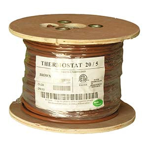 500Ft 20/5 Unshielded CMR Thermostat Cable Solid Copper PVC