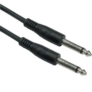 25Ft 1/4 Inch Mono Male/Male Cable
