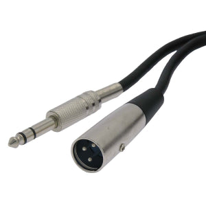 6Ft XLR 3P Male to 1/4 Inch Stereo Microphone Cable