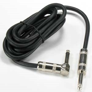 6Ft 1/4 Inch Mono Straight/Mono Right Angle Cable