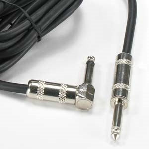 12Ft 1/4 Inch Mono Straight/Mono Right Angle Cable