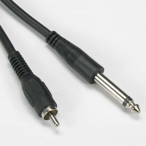 10Ft 1/4 Inch Mono Plug/RCA Male Cable