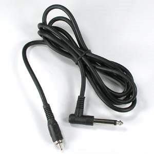 6Ft Right Angle 1/4 Inch to Mono RCA-M Cable