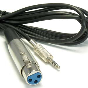 10Ft XLR Female to 3.5mmm Stereo Male Cable