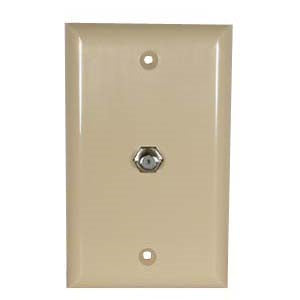 F Coupler Wall Plate Ivory