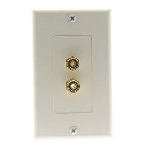 Banana Binding Post Decora Wall Plate White