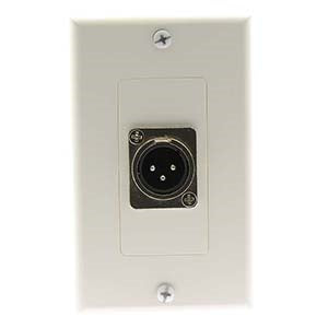 XLR Male Decora Wall Plate White