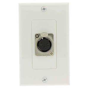 XLR Female Decora Wall Plate White