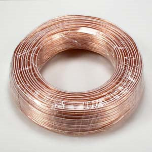 100Ft 18AWG/2 Polarized Speaker Wire Coil CCA Clear Jacket