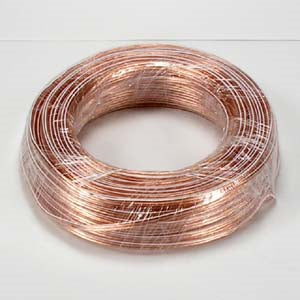100Ft 22AWG/2 Polarized Speaker Wire Coil CCA Clear Jacket