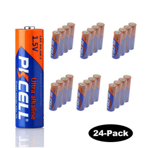 24-Pack 1.5V AA/LR6 Alkaline Battery PKCELL