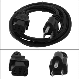 1.5Ft Computer Power Cord 5-15P to C-13 Black / SVT 18/3