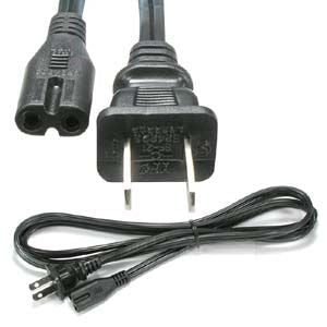8Ft 2-Prong Figure-8 Power Cord 18/2