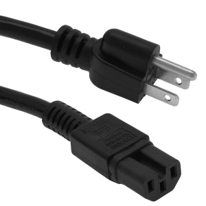 6Ft Power Cord 5-15P to C15 Black/ SJT 14/3
