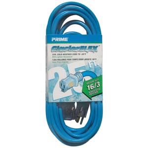 25Ft 16/3 Cold Weather Extension Cord W/ Primelight Indicator Light