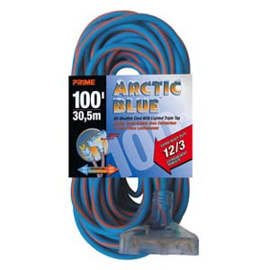 100Ft 12/3 Extreme Temp. 3-Tap Extension Cord, LT630835