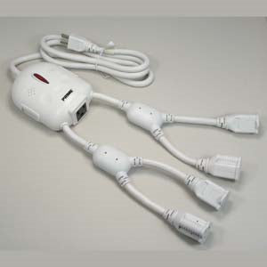 Squid Power Cord, 4Ft 5-Outlet 15A 1875W White