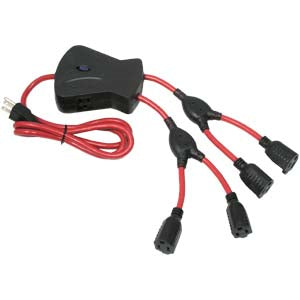 4Ft 6-Outlet Spider Power Cord, 15A 1875W
