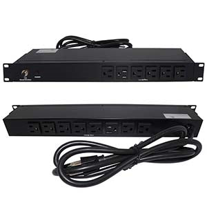 19 Inch 1U Rackmount 14-Outlet PDU Metal Case 6Ft Cord AC120V 15A (12A UL) NEMA 5-15P Plug