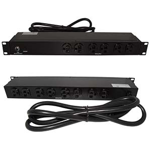 19 Inch 1U Rackmount 14-Outlet PDU Metal Case 6Ft Cord AC120V 20A (16A UL) NEMA 5-20P Plug