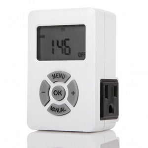 Weekly Digital Timer AM/PM Display Single 3-Prong Outlet