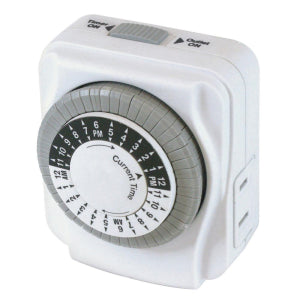 24 Hour Mini Timer with 2 Prong Plug