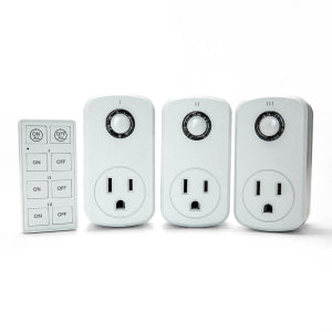 Plug-in Remote Control Power Socket (3-Sockets + Remote)