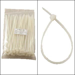 8 inch Nylon Cable Tie 50lbs Clear 100pk