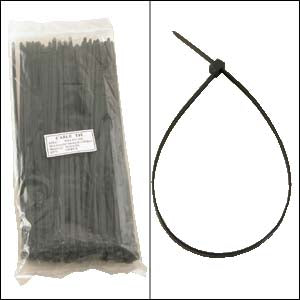 12 Inch Nylon Cable Tie 50lbs Black 100pk