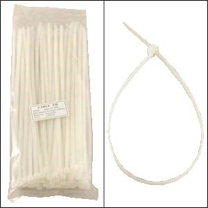 12 Inch Nylon Cable Tie 50lbs Clear 100pk