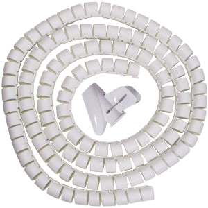 Spiral Cable Zip Wrap White 30mm x 1.5m