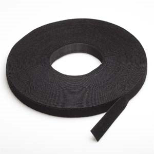 50Ft 0.8 Inch Width Velcro Strap Tape Black