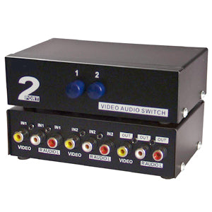 2 Way Audio Video (3RCA) Input Selector