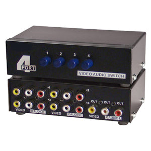 4 Way Audio Video (3RCA) Input Selector