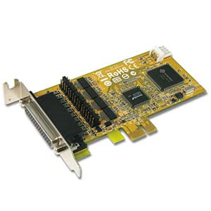 4 Port RS-232 w/ Cash Drawer Interface & DC Jack Low-Profile PCI Express Card