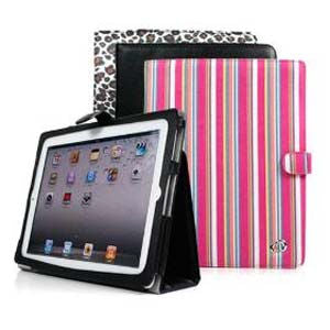 Black Canvas Case w/ Kick Stand for Apple iPad 2