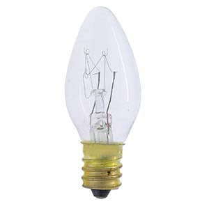 5 Watts Clear Night Light Bulbs, 4pc Pack
