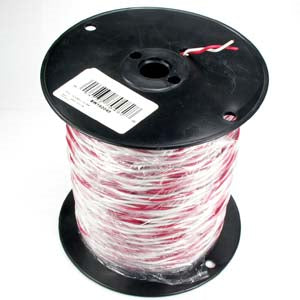 500Ft 18/2 Solid Red/White Bell Wire